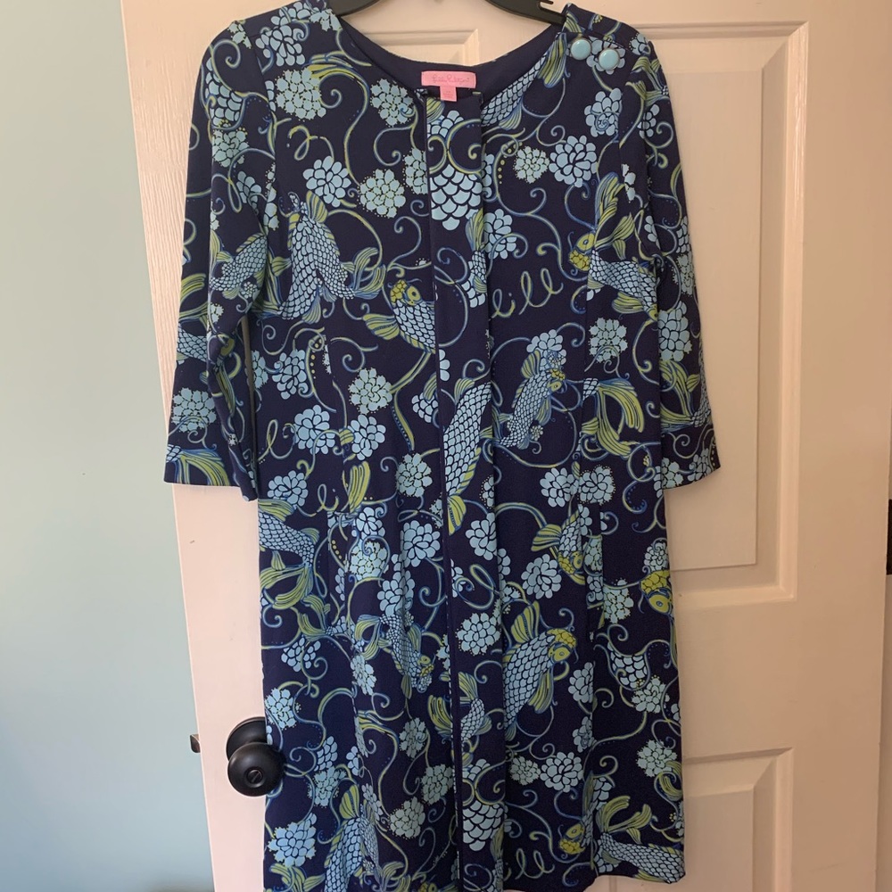 EUC XS Lilly Pulitzer Jonah Dress koi print